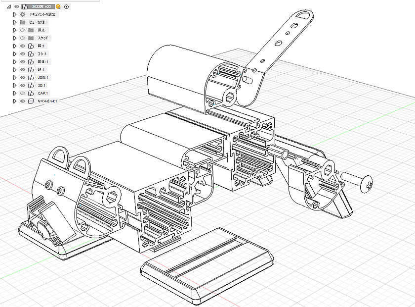 3DCADソフトによるトラのモデリングイメージ