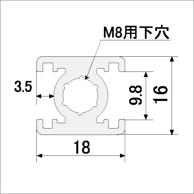 アングル180（SAF65）断面図