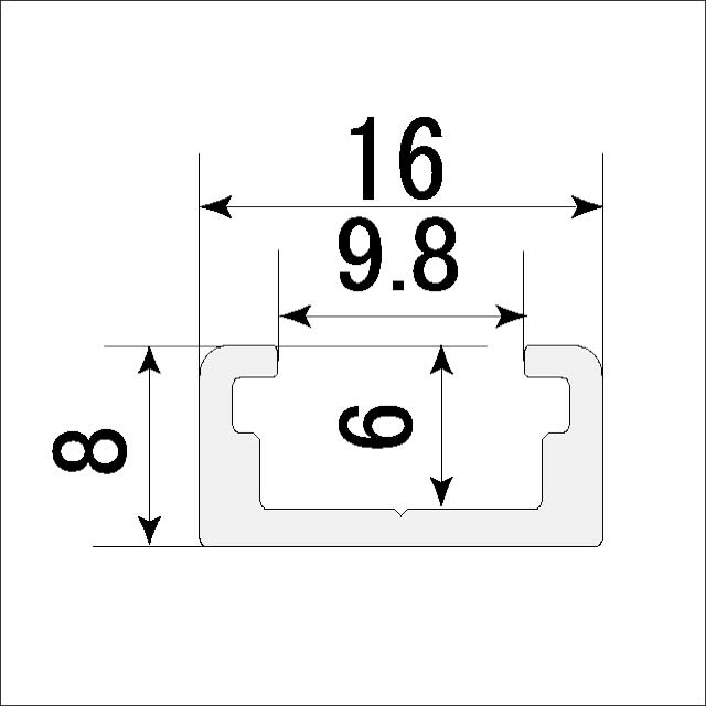 レールS（SAF64）断面図