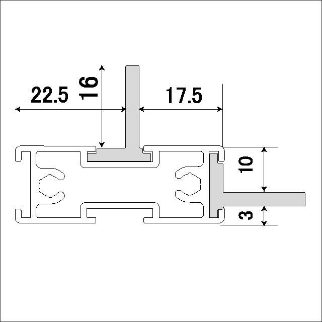 Lスペーサー（SAF42）断面図