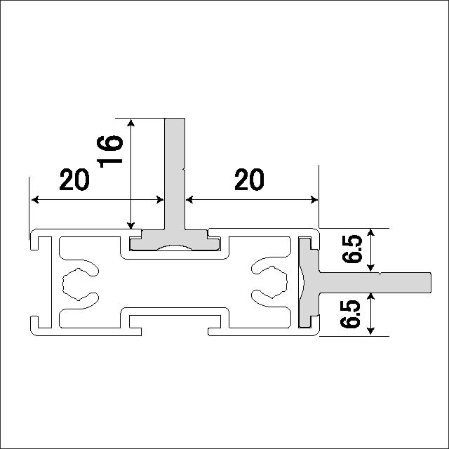 Tスペーサー（SAF57）断面図