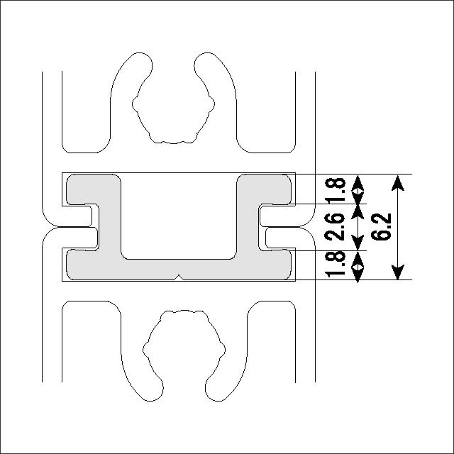 ジョイントスペーサー（SAF89）断面図