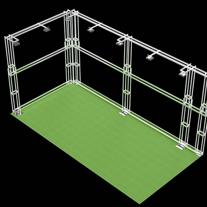 展示ブース支柱構造イメージCG