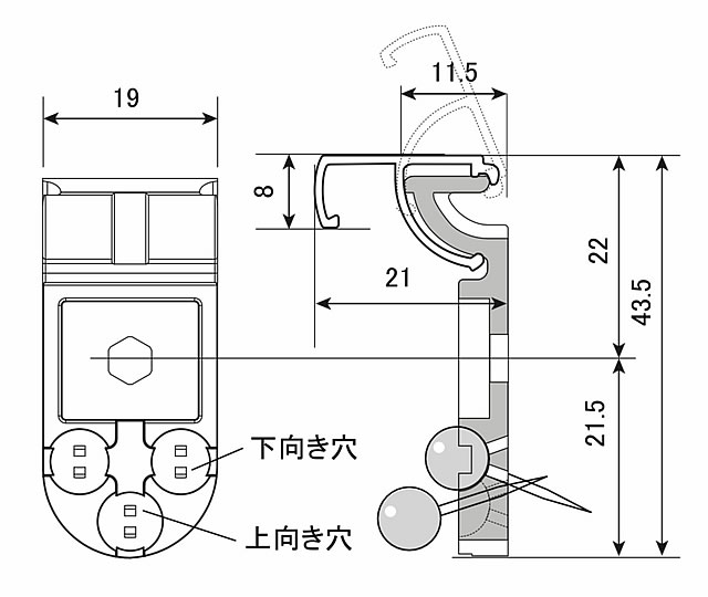 ピトンフック S 詳細図