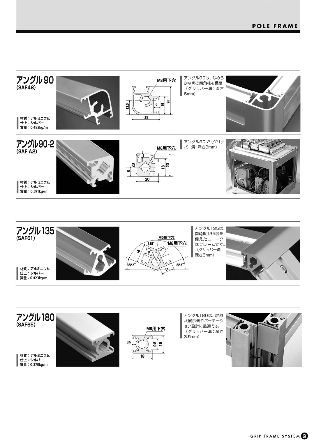 グリップフレームシステム 総合カタログ（9）